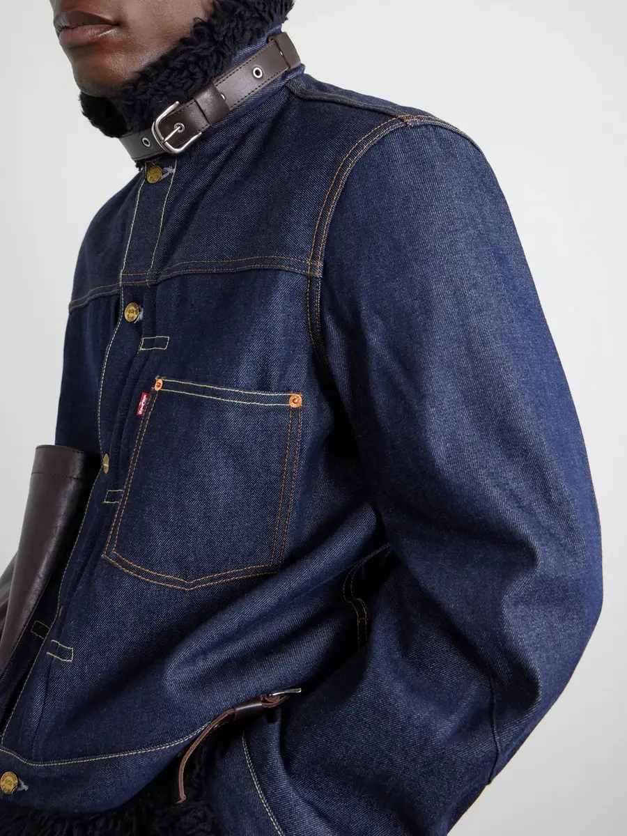 Sacai Levi's Plush-Trimmed Denim Jacket - Men | Thumbnail 6