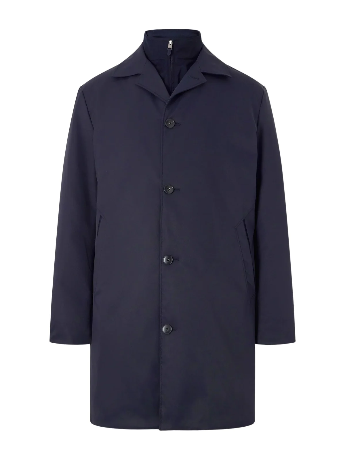 Wool-Trimmed Gabardine Hybrid Down Coat - Men Wool-Trimmed Gabardine Hybrid Down Coat - Men