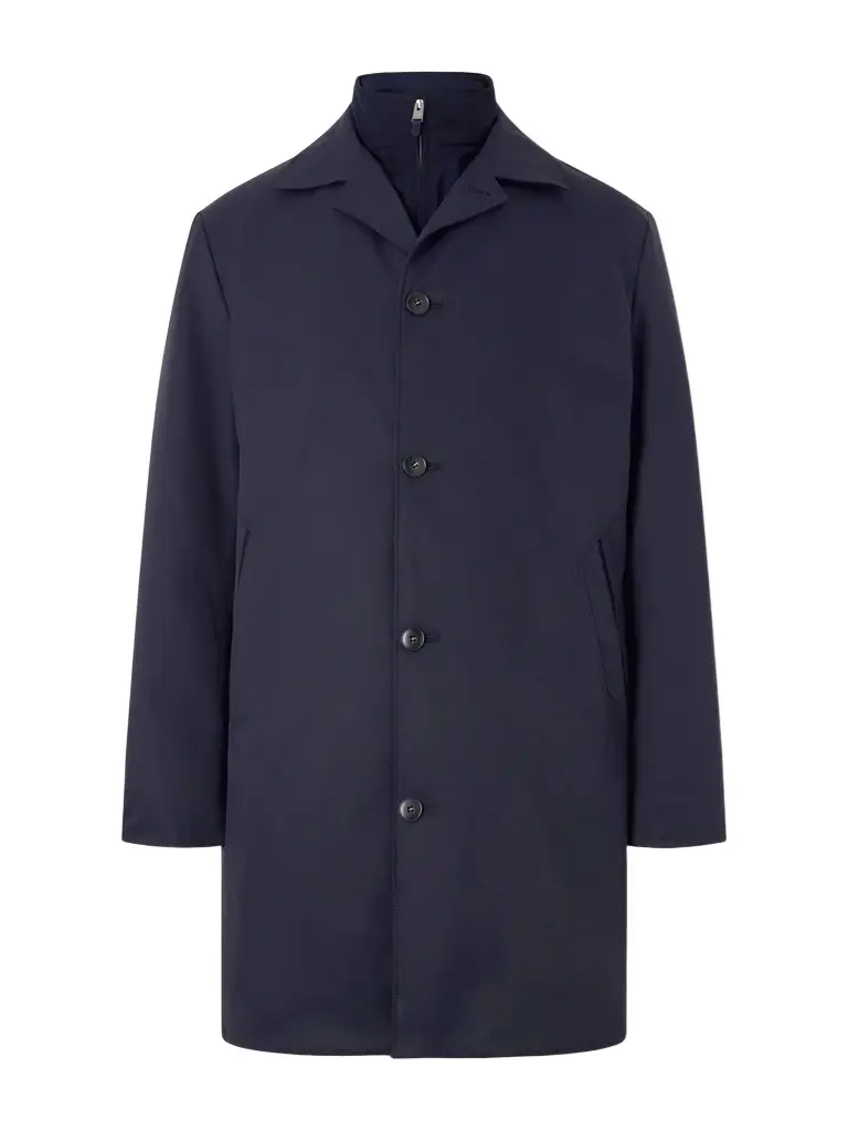 Canali Wool-Trimmed Gabardine Hybrid Down Coat - Men