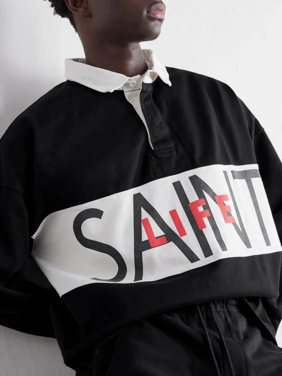 SAINT Mxxxxxx Saint Life Printed Cotton-Jersey Polo Shirt - Men | Thumbnail 5 SAINT Mxxxxxx Saint Life Printed Cotton-Jersey Polo Shirt - Men | Thumbnail 5