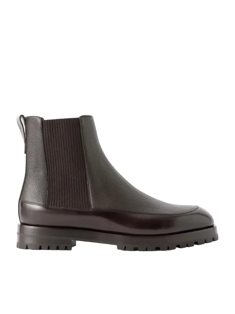 Manolo Blahnik Elvetico Manny Full-Grain Leather Chelsea Boots - Men