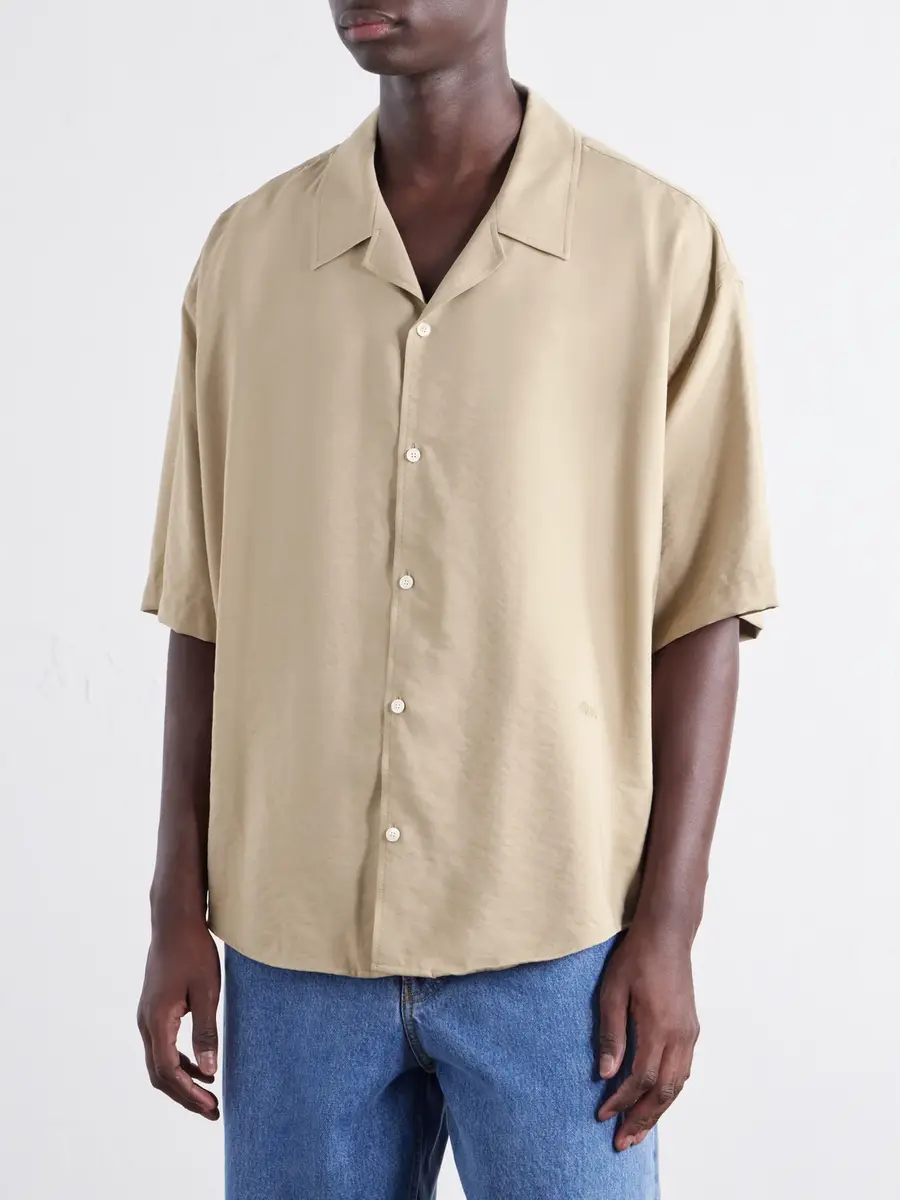 AMI PARIS Logo-Embroidered Twill Shirt - Men | Thumbnail 3 AMI PARIS Logo-Embroidered Twill Shirt - Men | Thumbnail 3