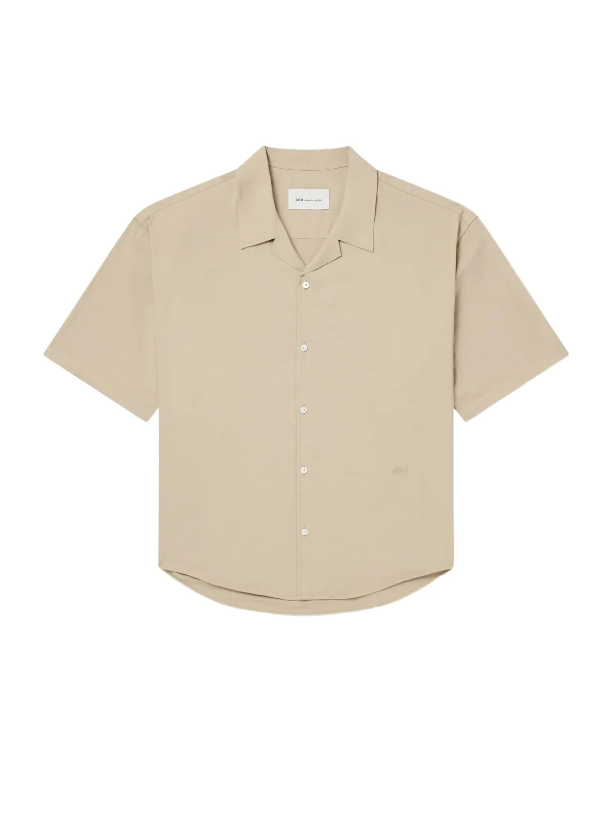 AMI PARIS Logo-Embroidered Twill Shirt - Men