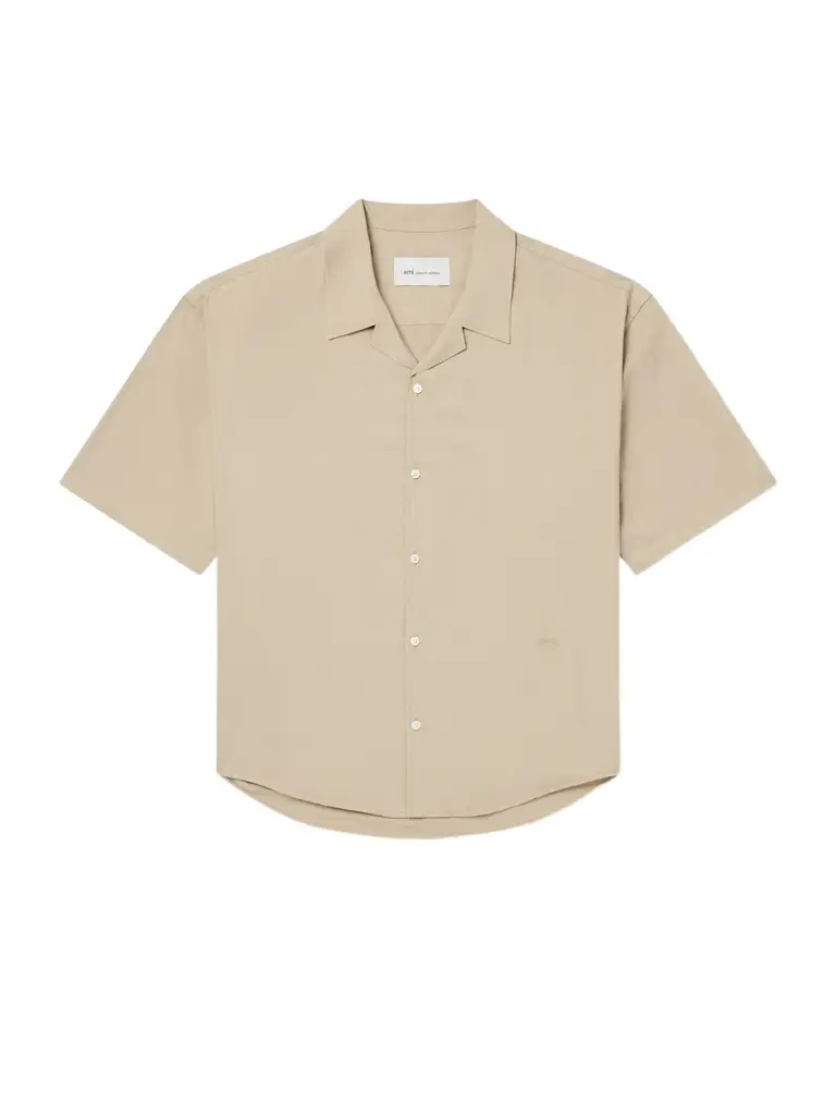 AMI PARIS Logo-Embroidered Twill Shirt - Men