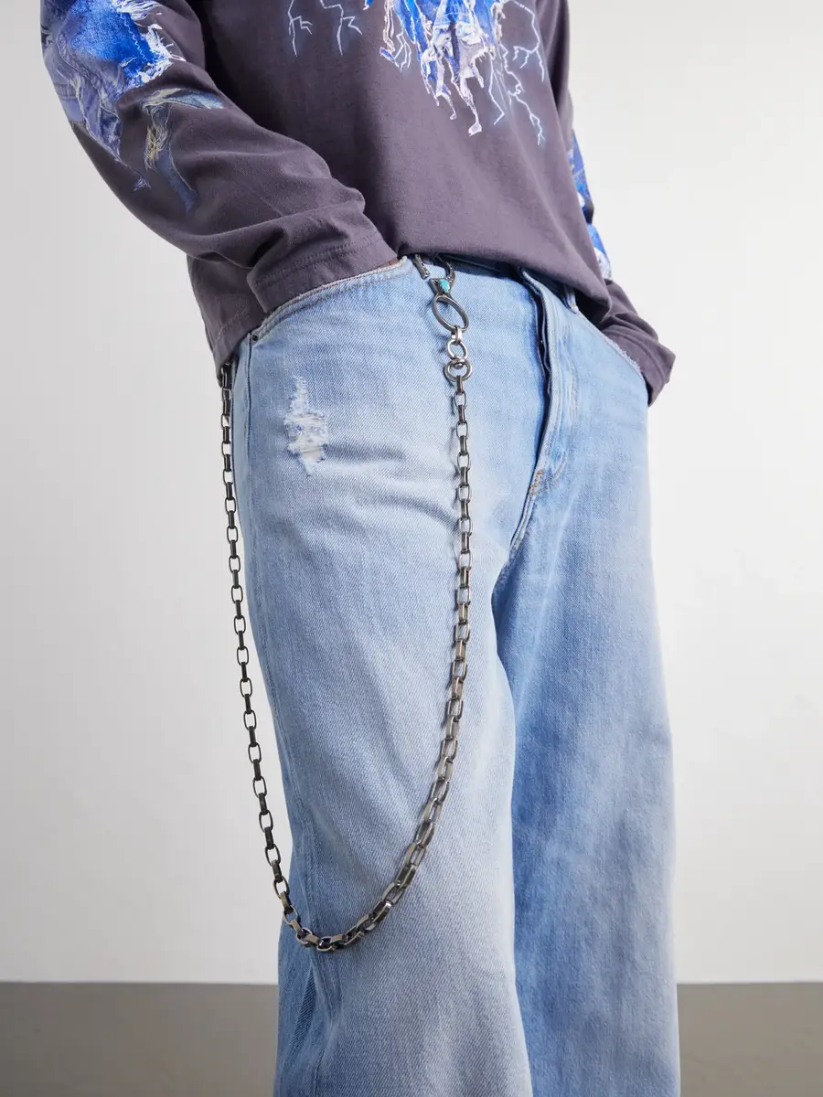 KAPITAL Silver-Tone and Turquoise Wallet Chain - Men | Thumbnail 2 KAPITAL Silver-Tone and Turquoise Wallet Chain - Men | Thumbnail 2
