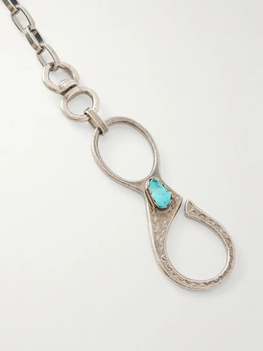 KAPITAL Silver-Tone and Turquoise Wallet Chain - Men | Thumbnail 3 KAPITAL Silver-Tone and Turquoise Wallet Chain - Men | Thumbnail 3