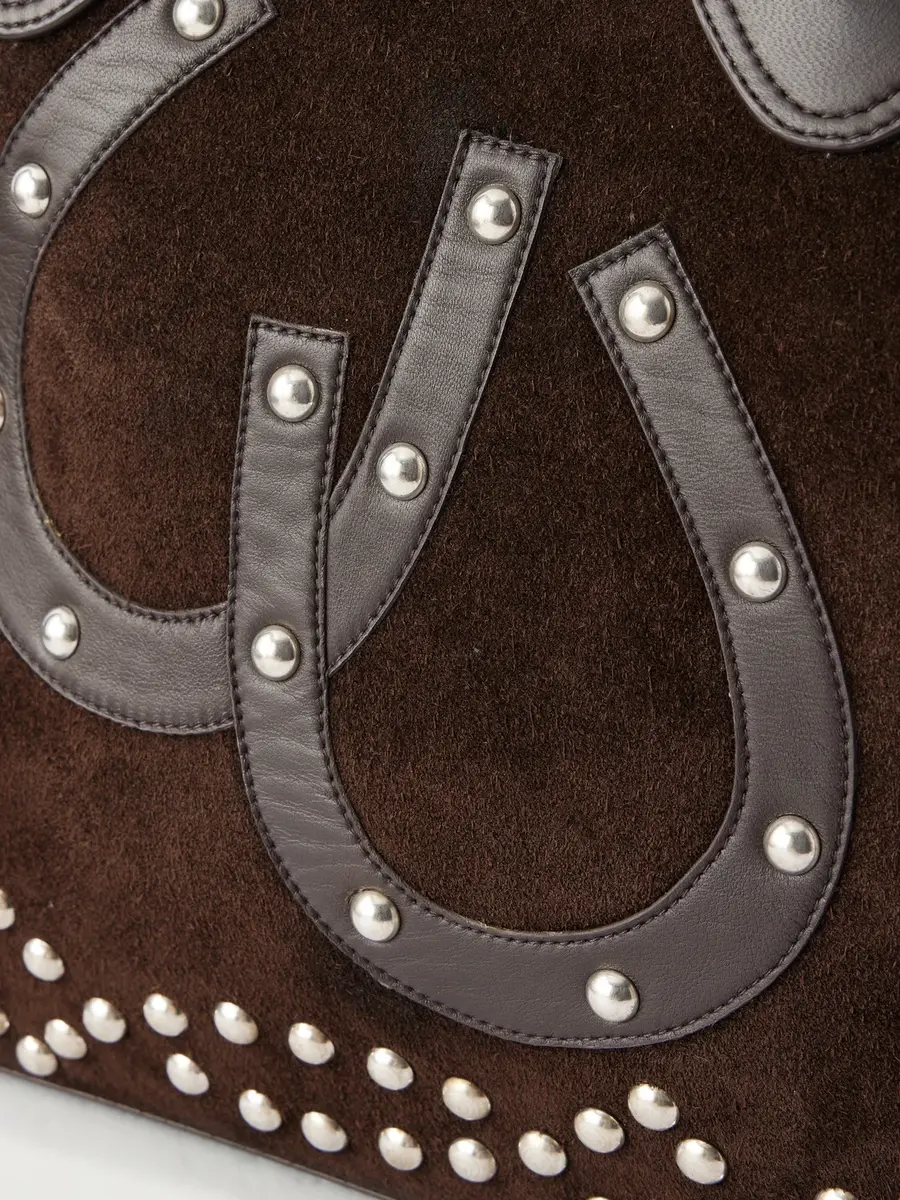 BODE Studded Leather-Trimmed Suede Tote Bag - Men | Thumbnail 5 BODE Studded Leather-Trimmed Suede Tote Bag - Men | Thumbnail 5