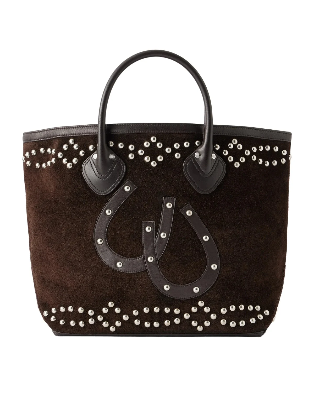 BODE Studded Leather-Trimmed Suede Tote Bag - Men