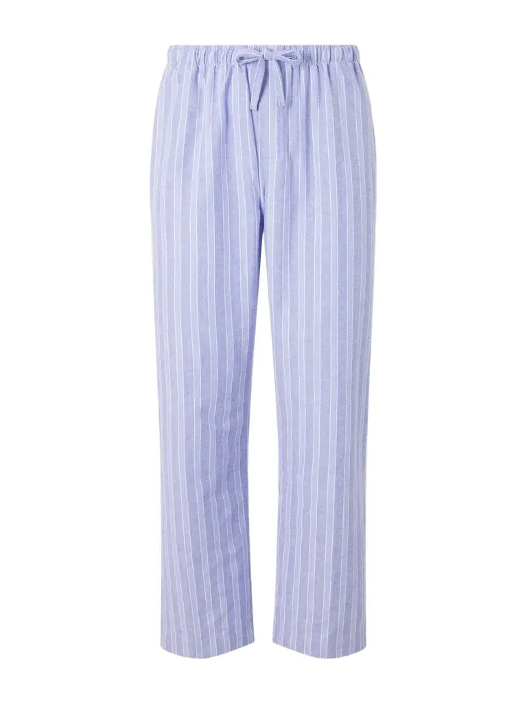 Derek Rose Arran 20 Straight-Leg Striped Herringbone Brushed-Cotton Twill Pyjama Trousers - Men