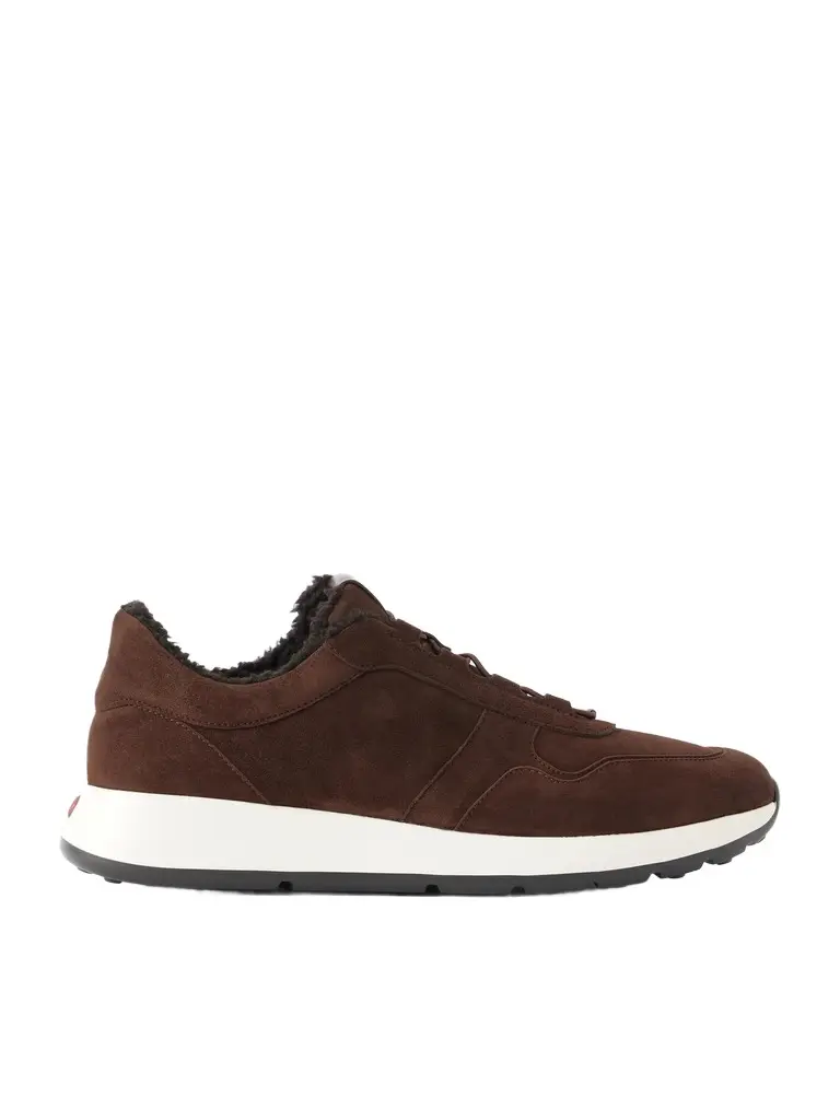 Tod's Shearling-Lined Suede Sneakers - Men