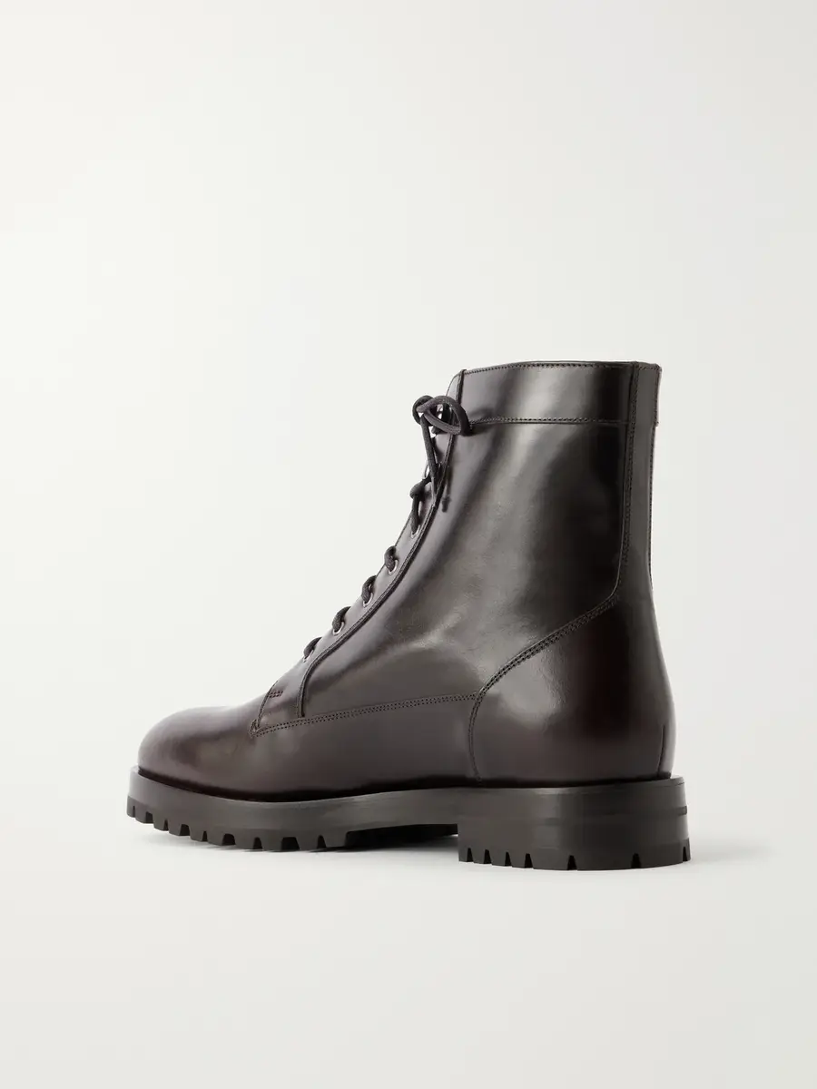 Manolo Blahnik Ambleside Manny Leather Lace-Up Boots - Men | Thumbnail 4