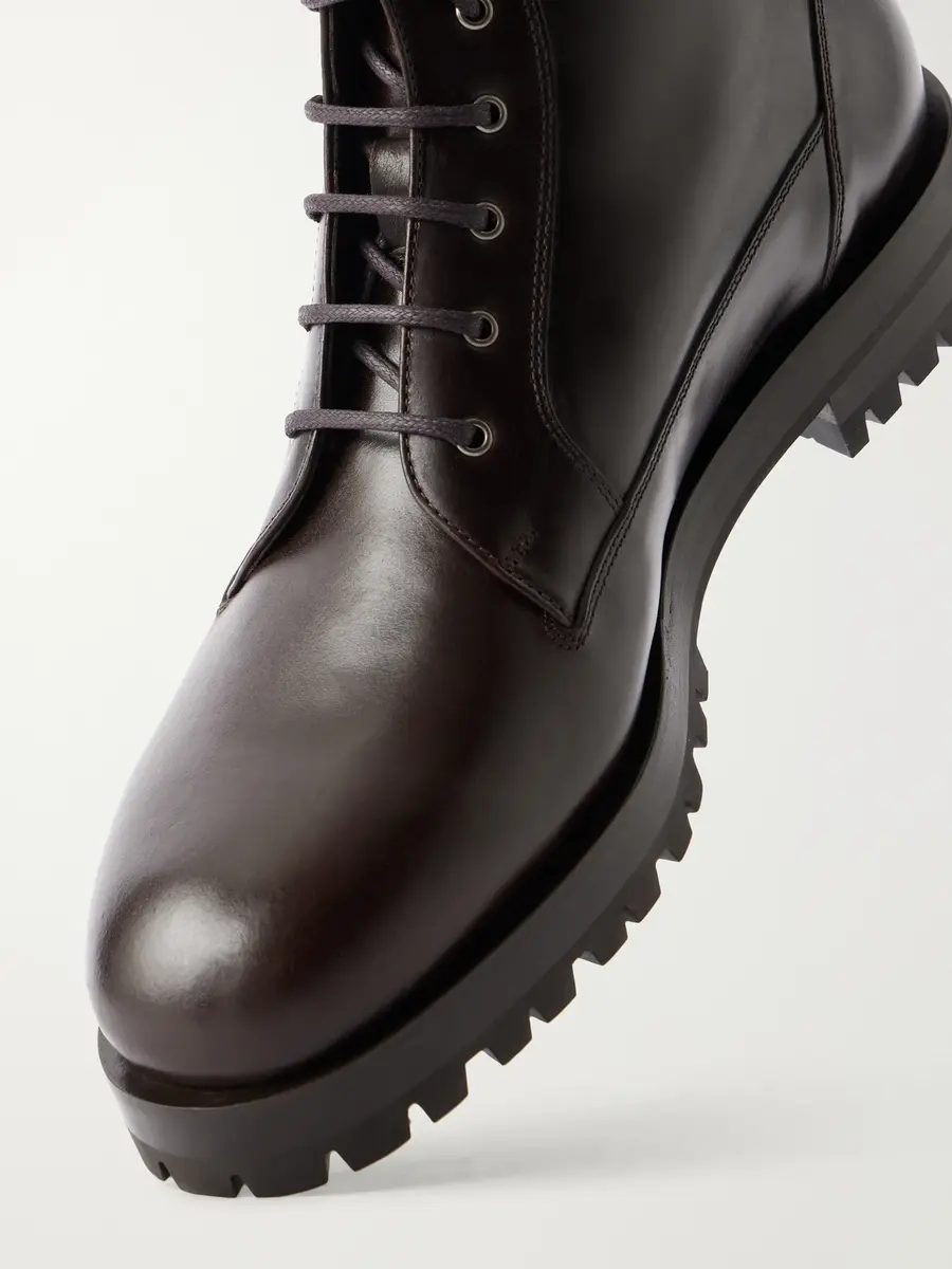 Manolo Blahnik Ambleside Manny Leather Lace-Up Boots - Men | Thumbnail 5
