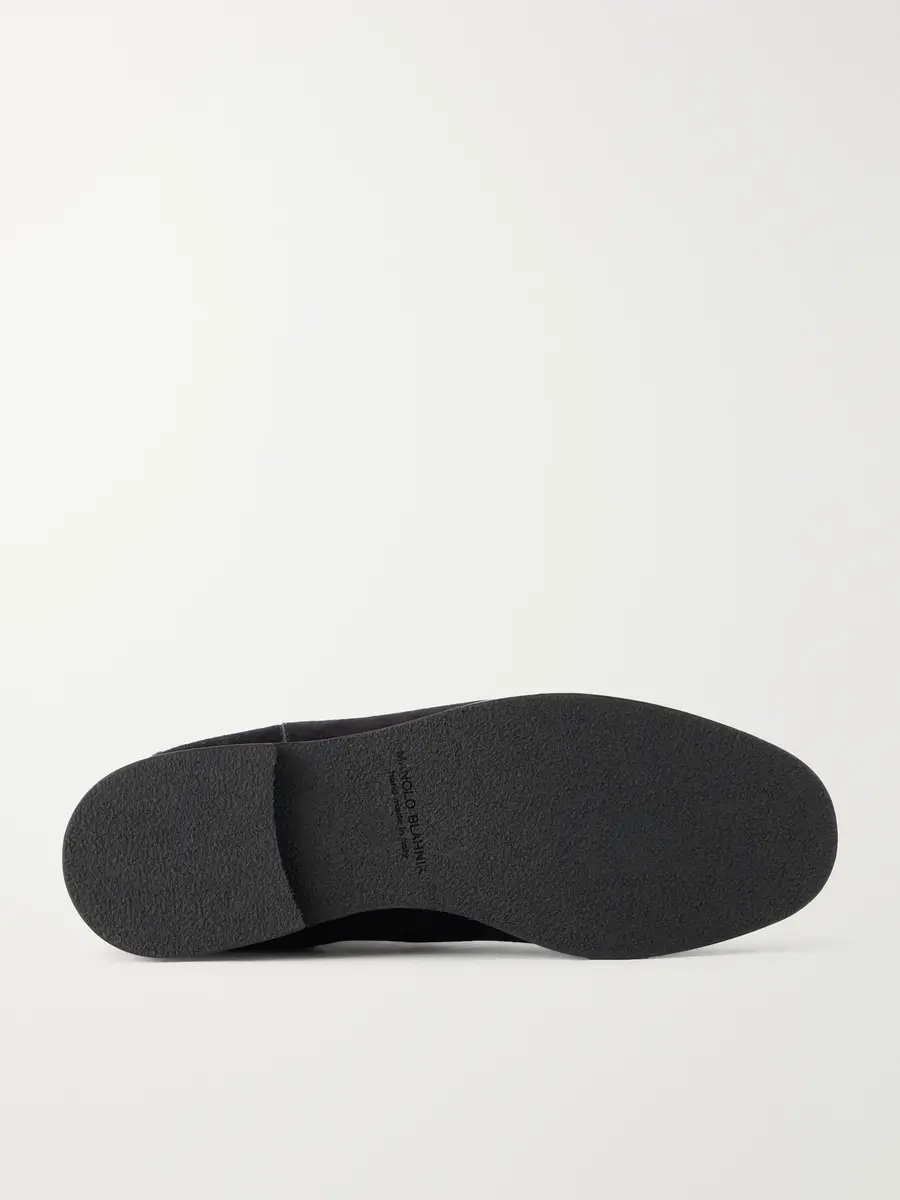 Manolo Blahnik Sempione Manny Suede Chelsea Boots - Men | Thumbnail 3