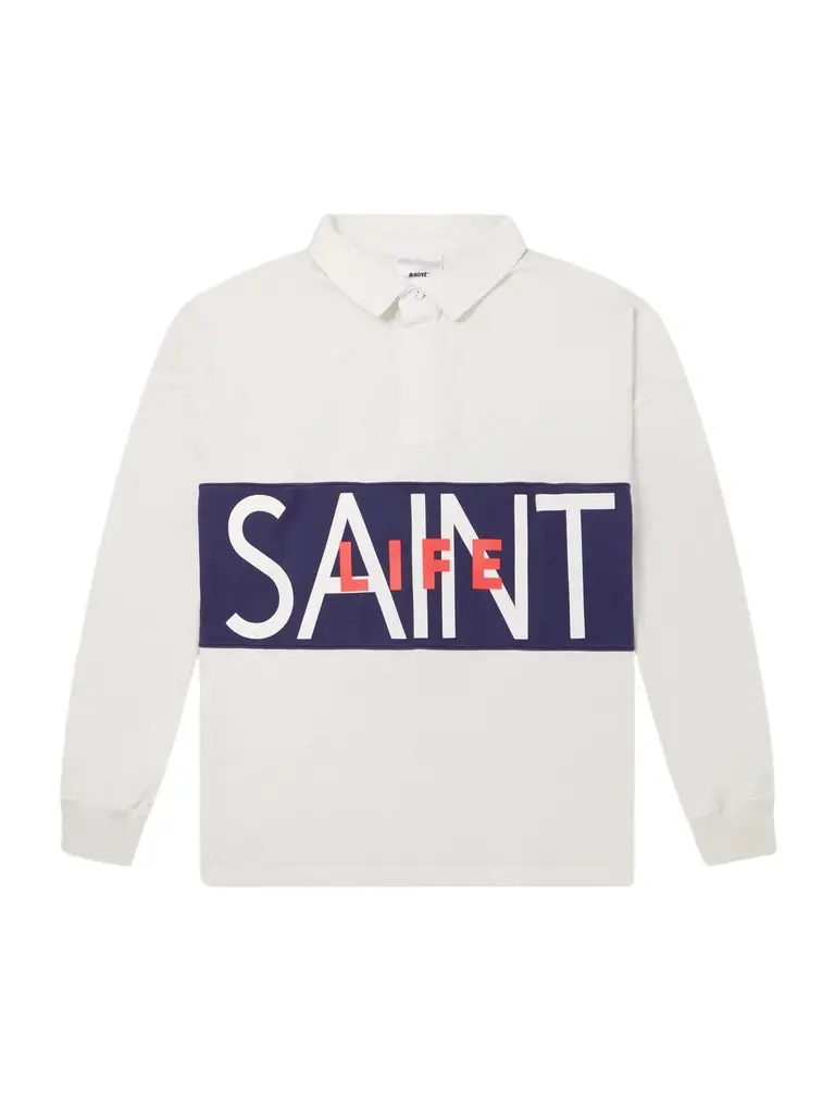 SAINT Mxxxxxx Saint Life Printed Cotton-Jersey Polo Shirt - Men