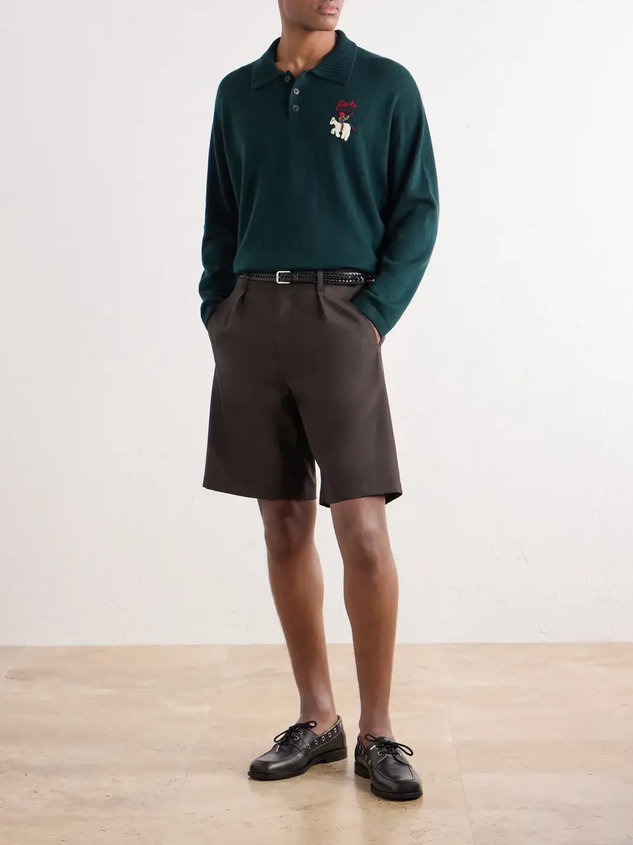 BODE Logo-Detailed Merino Wool Polo Shirt - Men | Thumbnail 2 BODE Logo-Detailed Merino Wool Polo Shirt - Men | Thumbnail 2