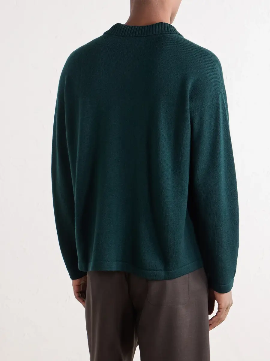 BODE Logo-Detailed Merino Wool Polo Shirt - Men | Thumbnail 4 BODE Logo-Detailed Merino Wool Polo Shirt - Men | Thumbnail 4