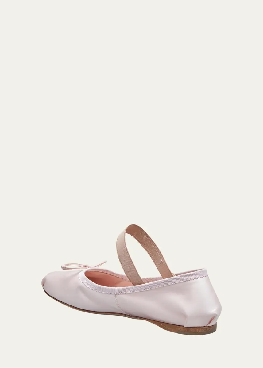 Miu Miu Satin Bow Ballerina Flats | Thumbnail 4 Miu Miu Satin Bow Ballerina Flats | Thumbnail 4
