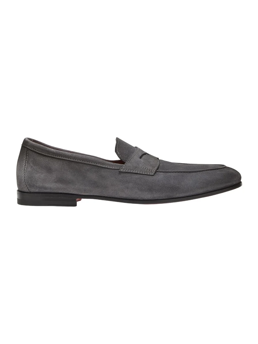 Santoni Men's Carlos Suede Penny Loafers