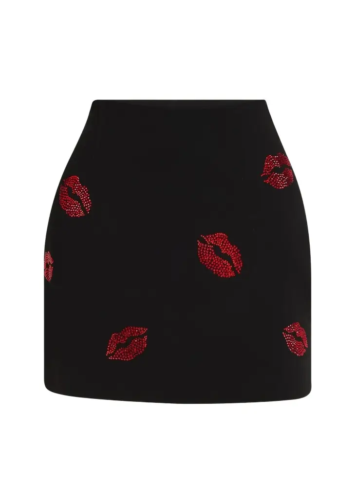 Cinq à Sept Doris Kissing Booth Embroidered Mini Skirt