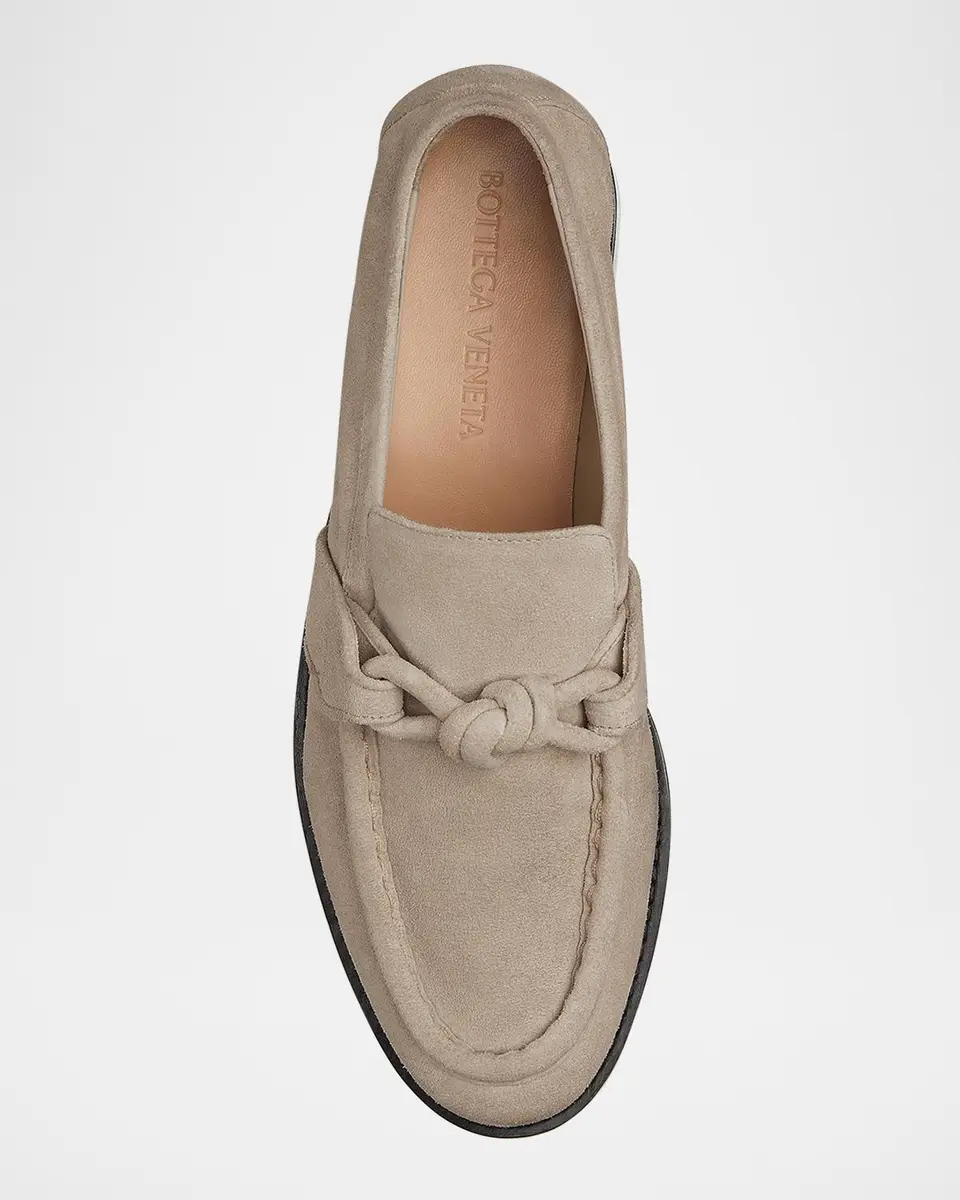 Bottega Veneta Astaire Knot Soft Suede Loafers | Thumbnail 4