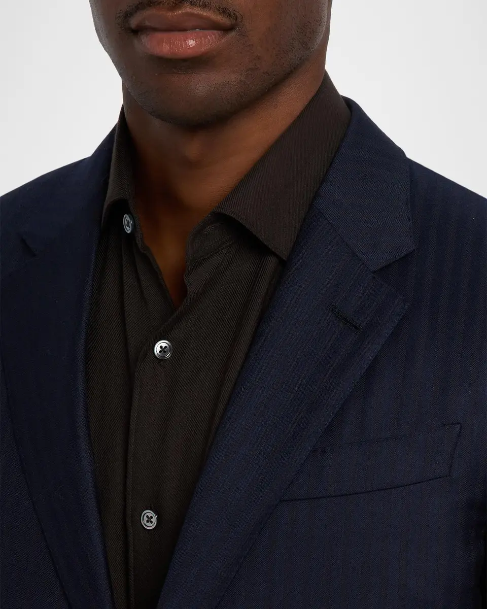 Zegna Men's Trofeo Wool Tonal Stripe Two-Piece Suit | Thumbnail 6 Zegna Men's Trofeo Wool Tonal Stripe Two-Piece Suit | Thumbnail 6