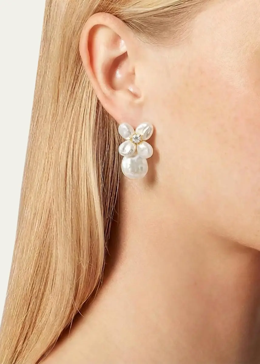 Shashi Fleur de Cleo Drop Earrings | Thumbnail 2 Shashi Fleur de Cleo Drop Earrings | Thumbnail 2