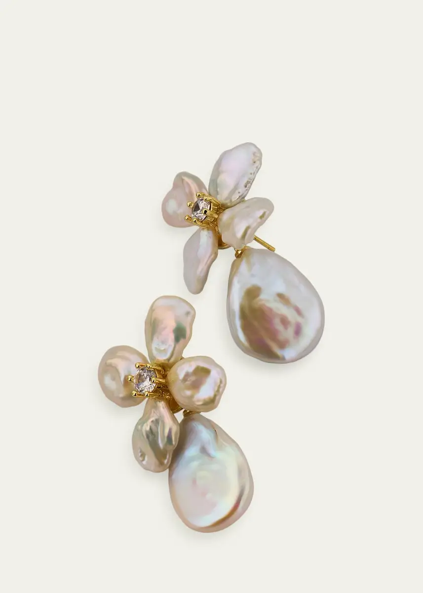 Shashi Fleur de Cleo Drop Earrings | Thumbnail 3 Shashi Fleur de Cleo Drop Earrings | Thumbnail 3