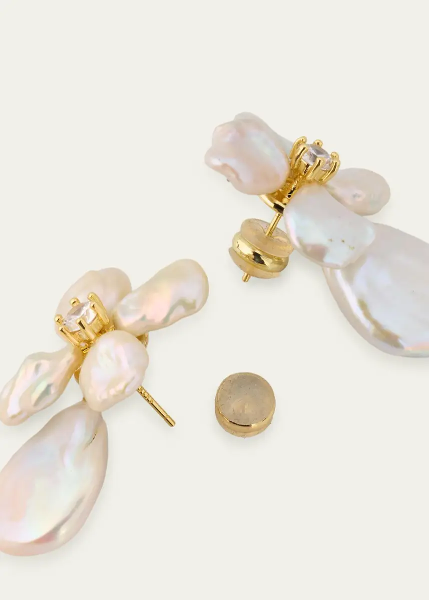 Shashi Fleur de Cleo Drop Earrings | Thumbnail 4 Shashi Fleur de Cleo Drop Earrings | Thumbnail 4