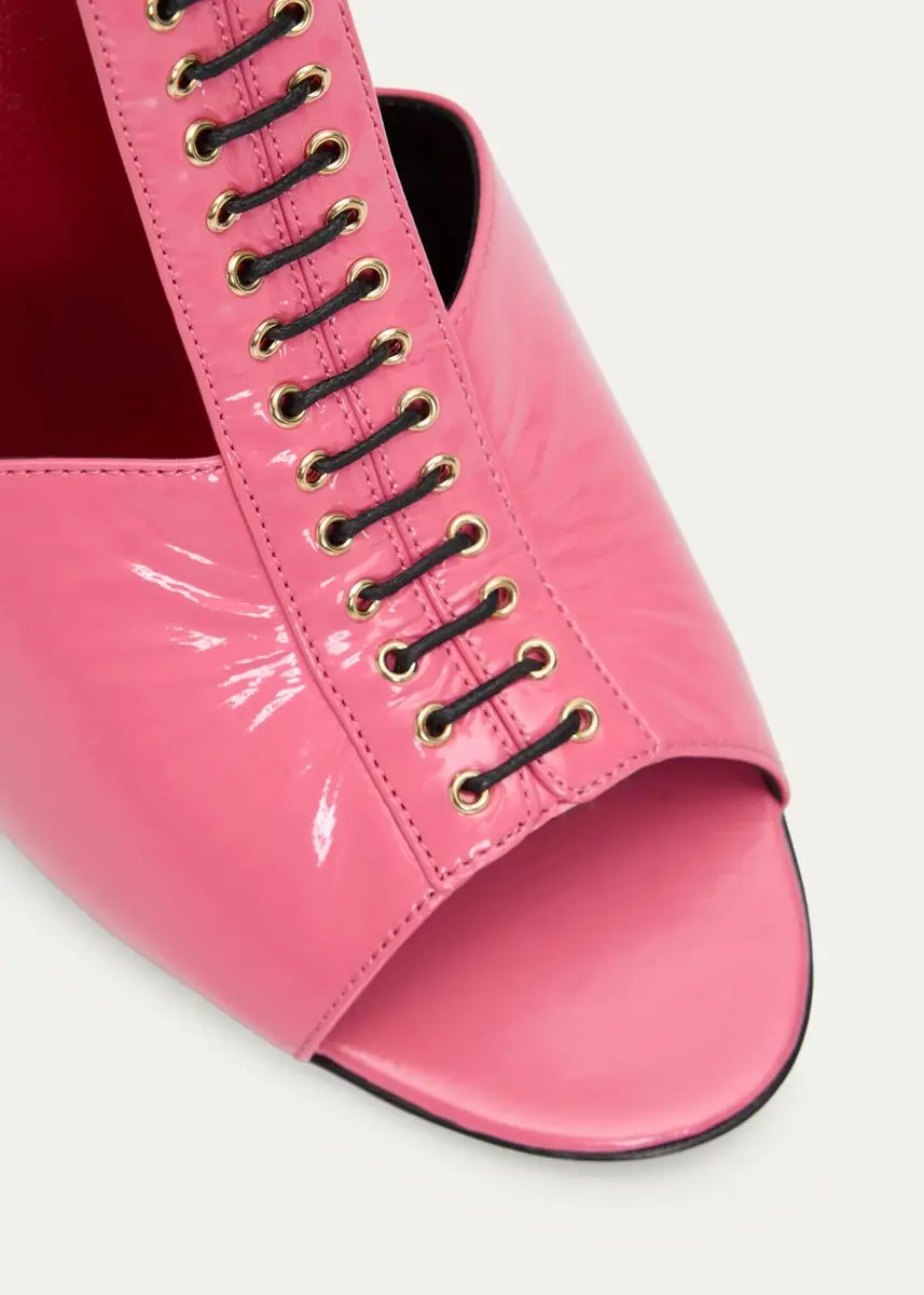 Valentino Garavani 105mm Patent Leather Bustier T-Strap Sandals | Thumbnail 7