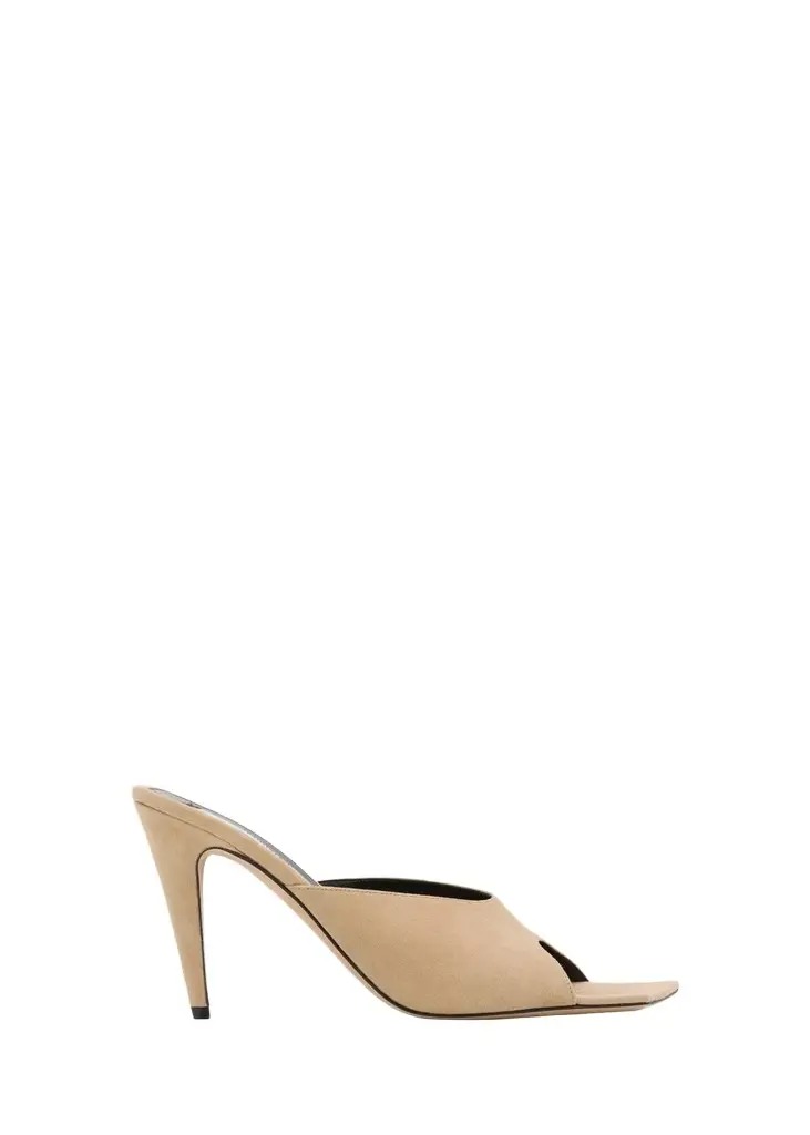 95mm Edge Suede Mules