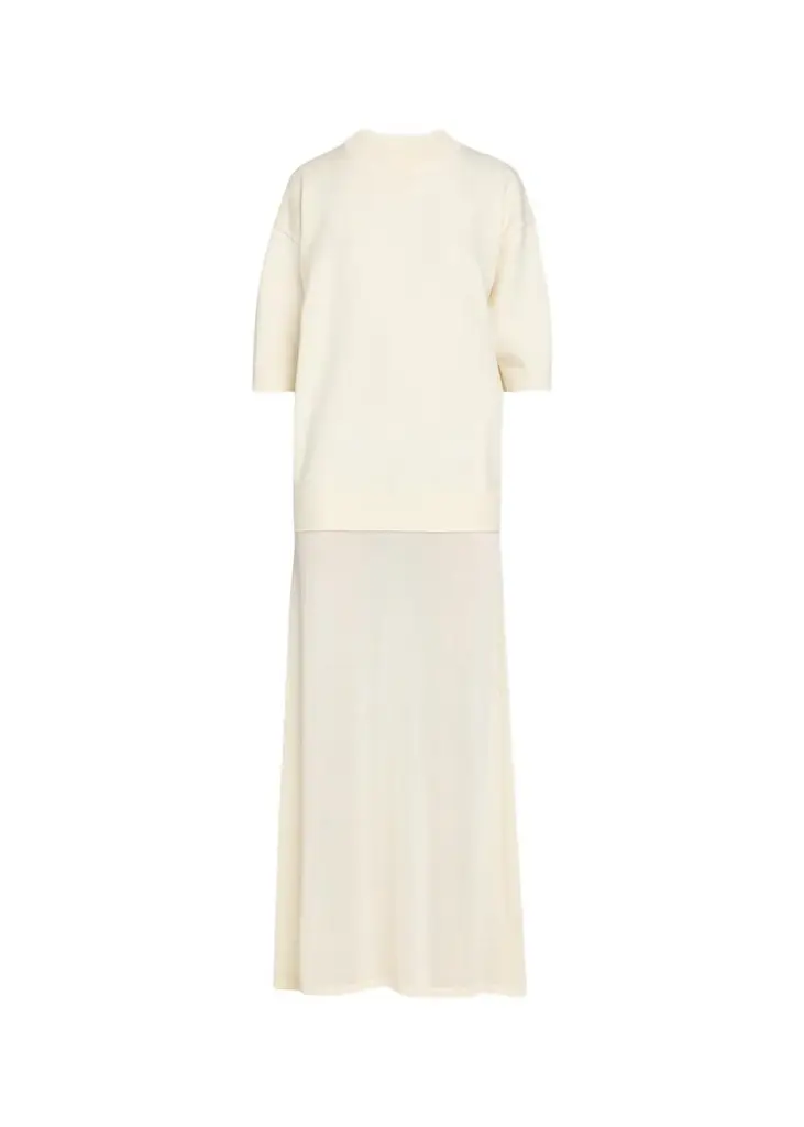 Knitted Combo Maxi Dress