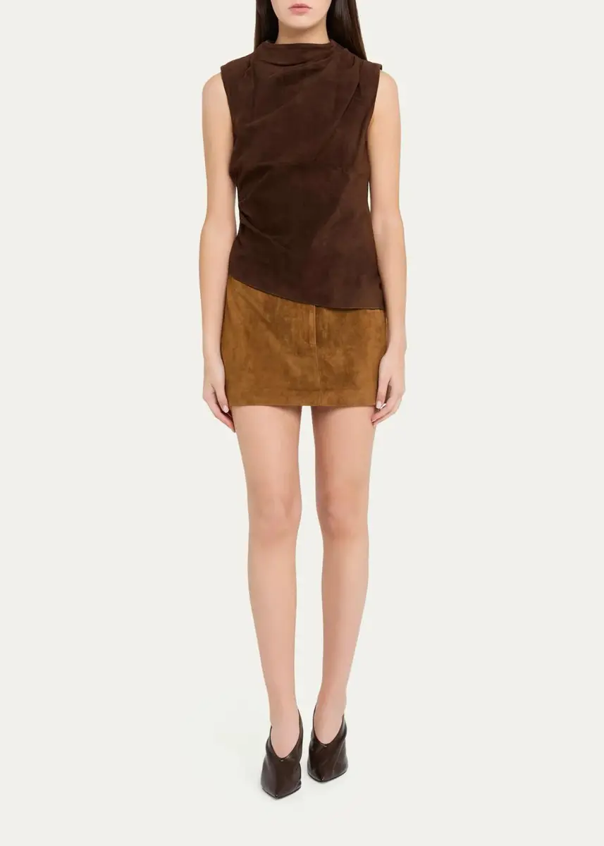 Aexae Suede Mini Skirt | Thumbnail 2 Aexae Suede Mini Skirt | Thumbnail 2