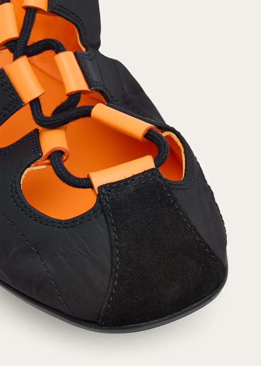 Alaïa Nylon Lace-Up Ballerina Flats | Thumbnail 5 Alaïa Nylon Lace-Up Ballerina Flats | Thumbnail 5