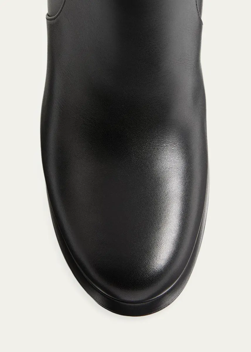 Valentino Garavani 90mm Fawcette Platform Leather Ankle Boots | Thumbnail 4