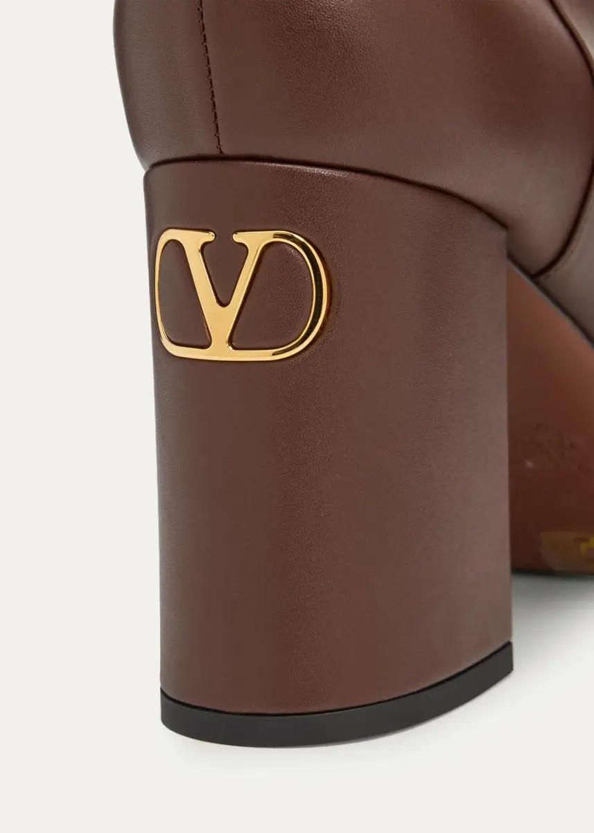 Valentino Garavani 90mm Fawcette Platform Leather Ankle Boots | Thumbnail 6
