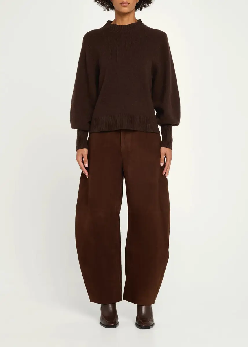 Aexae Suede Barrel-Leg Pants | Thumbnail 2 Aexae Suede Barrel-Leg Pants | Thumbnail 2