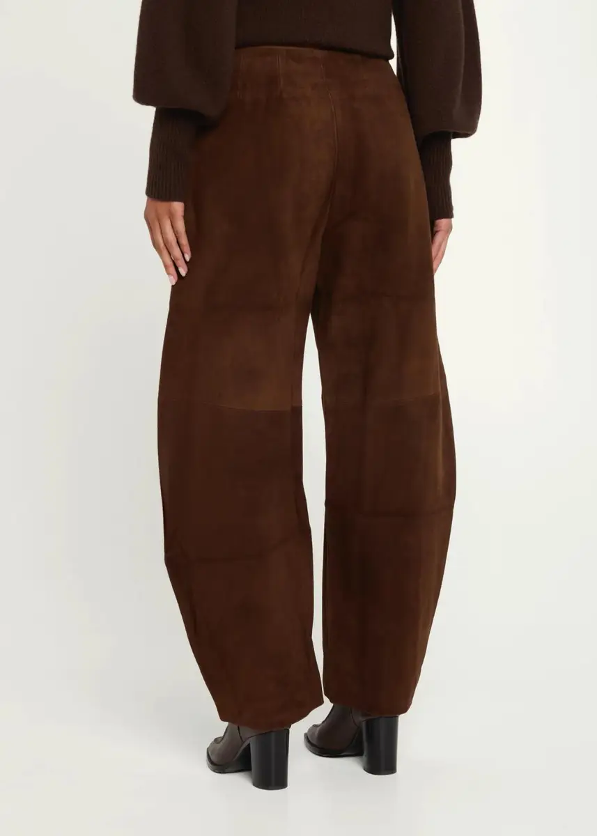 Aexae Suede Barrel-Leg Pants | Thumbnail 3 Aexae Suede Barrel-Leg Pants | Thumbnail 3