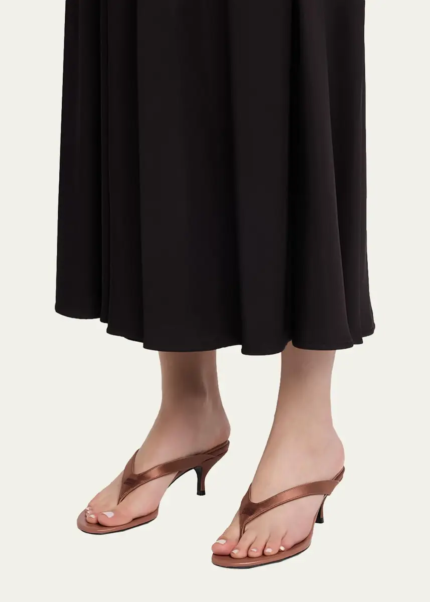 Miu Miu Satin Kitten-Heel Thong Sandals | Thumbnail 4 Miu Miu Satin Kitten-Heel Thong Sandals | Thumbnail 4