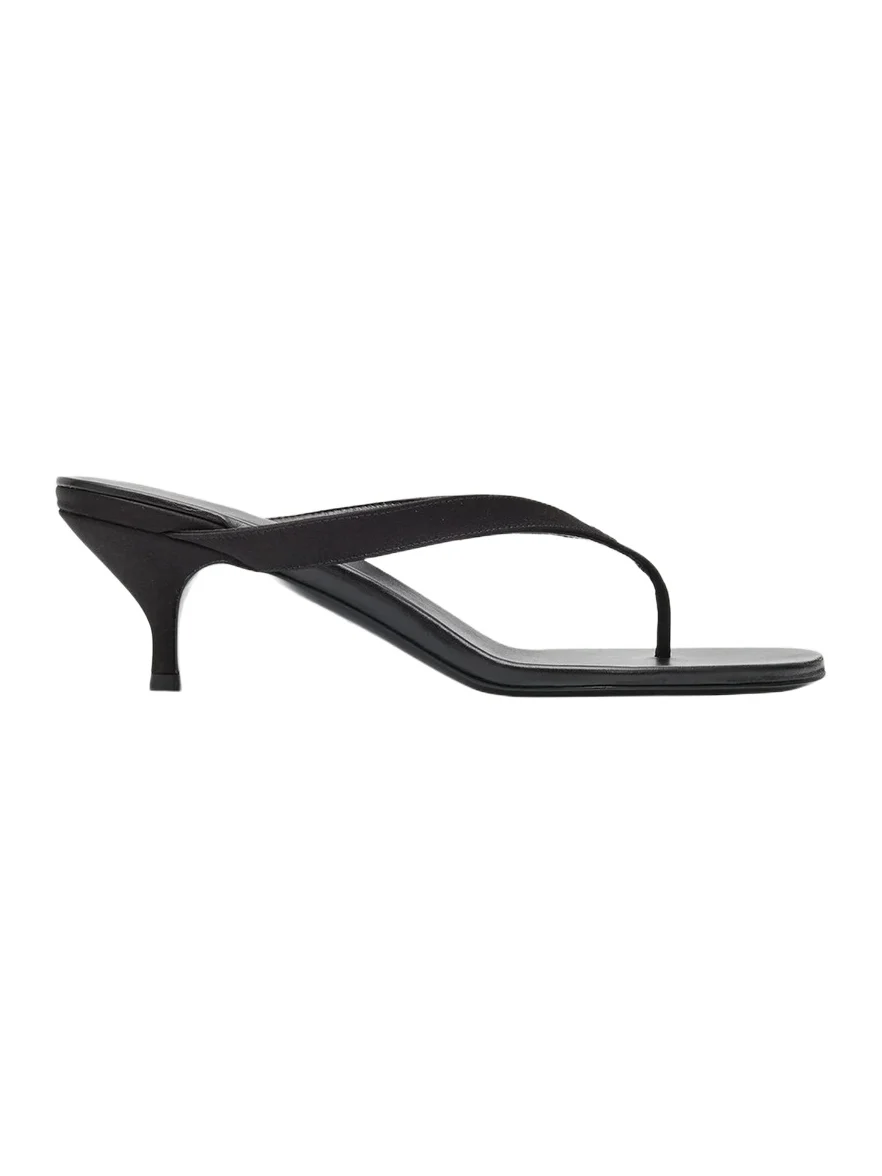 Miu Miu Satin Kitten-Heel Thong Sandals