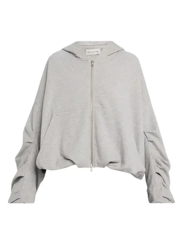 Dries Van Noten Hannett Jersey Hooded Zip Track Jacket