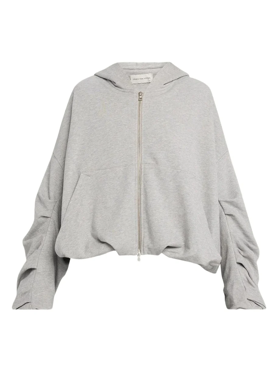 Dries Van Noten Hannett Jersey Hooded Zip Track Jacket