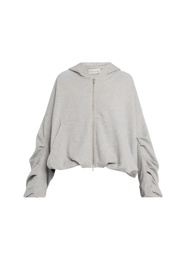 Dries Van Noten Hannett Jersey Hooded Zip Track Jacket