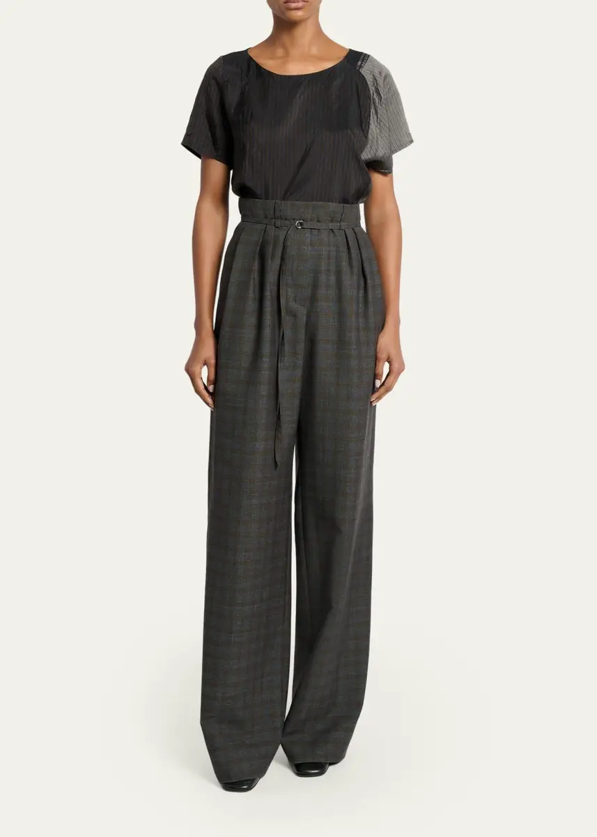 Dries Van Noten Peacha 426 Plaid Wool Pants | Thumbnail 2