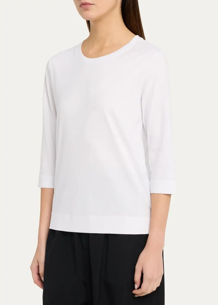 Dries Van Noten Hefiz Cotton 3/4-Sleeve T-Shirt | Thumbnail 4