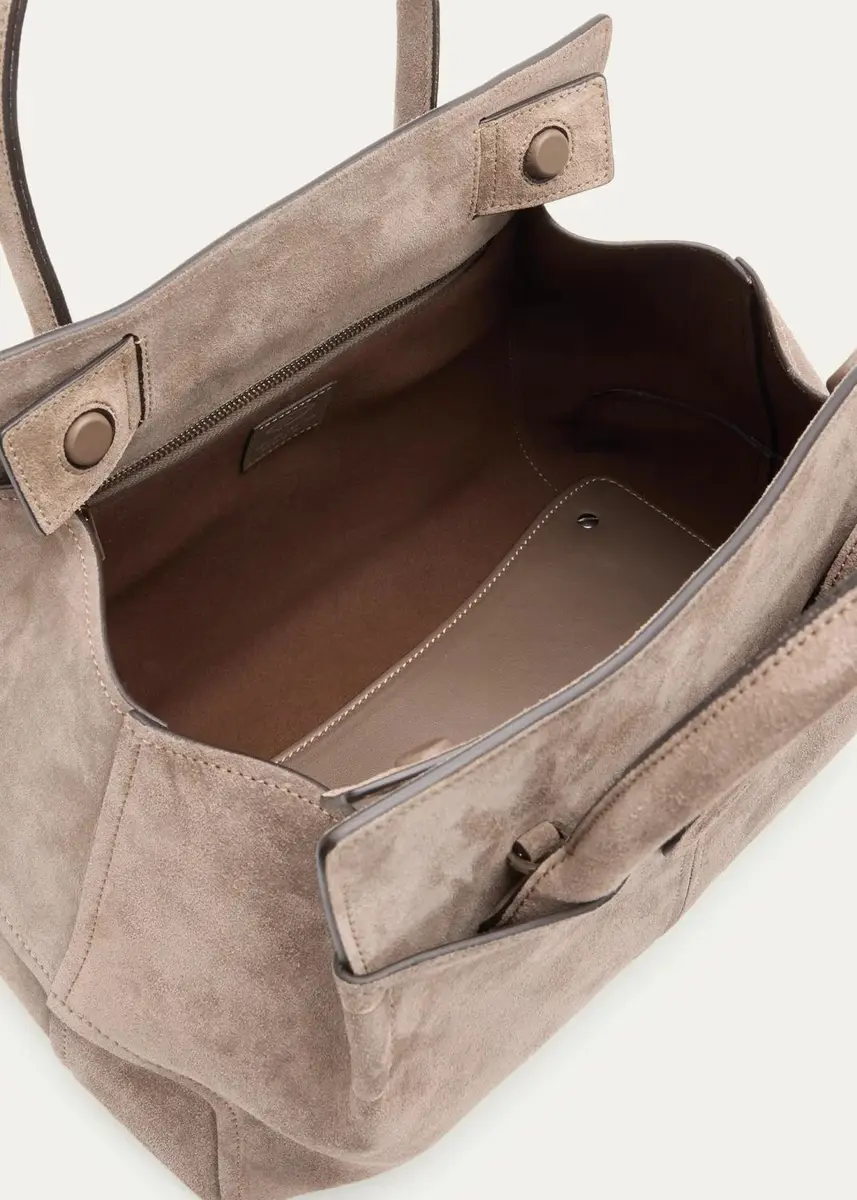 Tod's Small Suede Small Shopper Tote Bag | Thumbnail 4 Tod's Small Suede Small Shopper Tote Bag | Thumbnail 4