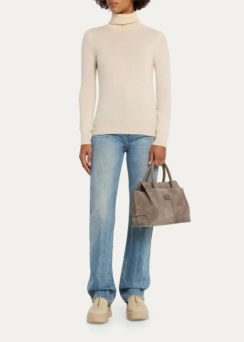Tod's Small Suede Small Shopper Tote Bag | Thumbnail 5 Tod's Small Suede Small Shopper Tote Bag | Thumbnail 5