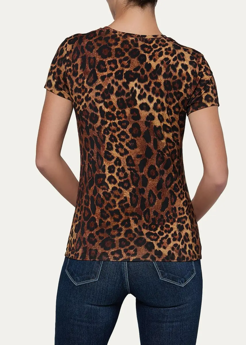 L'Agence Ressi Leopard-Print T-Shirt | Thumbnail 3 L'Agence Ressi Leopard-Print T-Shirt | Thumbnail 3