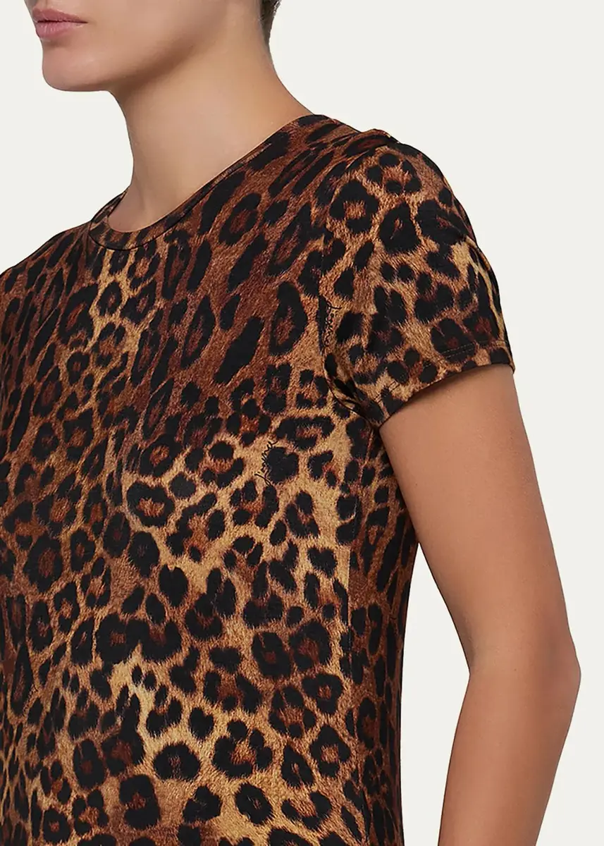 L'Agence Ressi Leopard-Print T-Shirt | Thumbnail 5 L'Agence Ressi Leopard-Print T-Shirt | Thumbnail 5