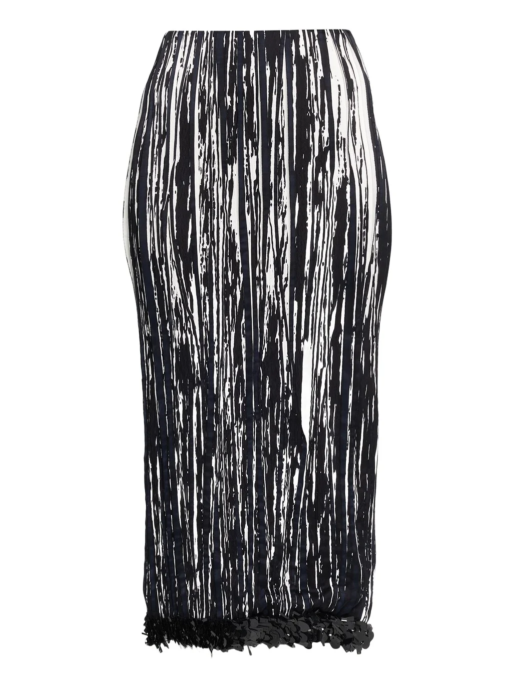 Brandon Maxwell Sinclair Sequin-Trim Midi Pencil Skirt