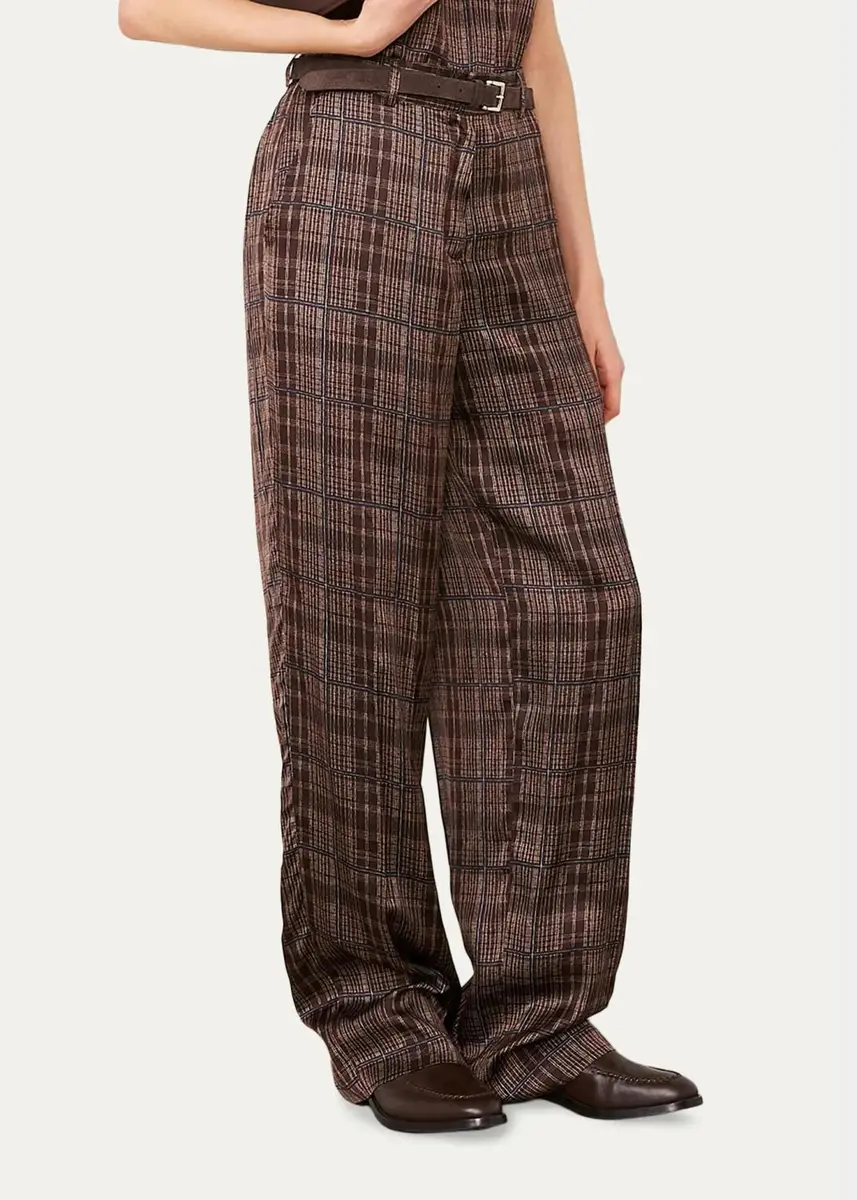 OFFICINE GÉNÉRALE Checked Wide-Leg Pants | Thumbnail 4 OFFICINE GÉNÉRALE Checked Wide-Leg Pants | Thumbnail 4